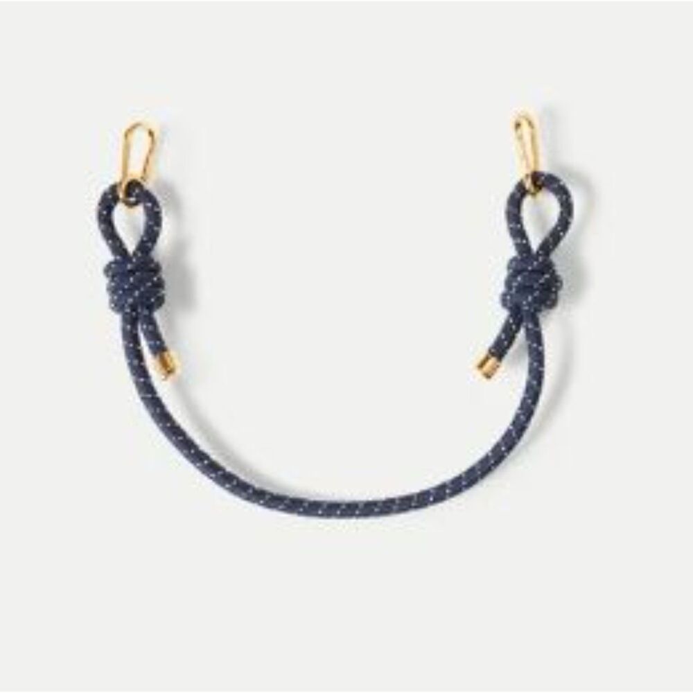 Veronica Beard Women's Paracord Bag STRAP Belt Blue GOLD NWT 148